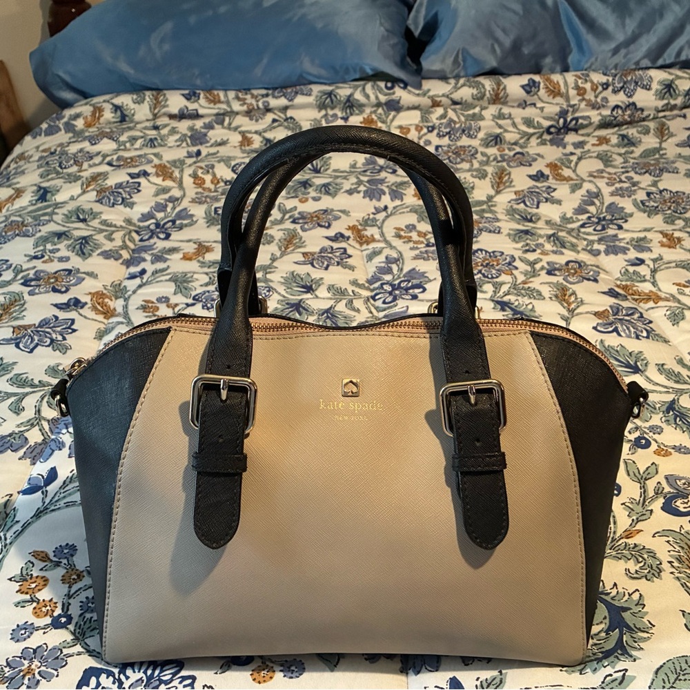 Kate Spade Black and Tan Satchel - Picture 2 of 7